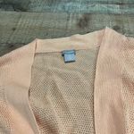 Chico's | Women's Beachy Orange Cotton Linen Blend Open Knit Cardigan Sz 3 Sz XL Photo 3