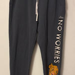 Disney Blue Joggers with Simba and 'No Worries' Text Photo 0