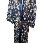 secret treasures  Floral Satin Robe - Navy and Gold 2XL Photo 0