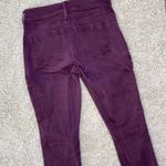 EXPRESS Purple Ankle Legging Mid Rise Front Tie Fringe Denim Jeans Photo 7