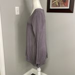 Soft Surroundings  Purple Plum Lightweight Long Sleeve Tunic Tshirt Medium Petite Photo 2