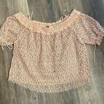 ZARA  Basic Collection Lace Short Sleeve Blouse Size XS Photo 0