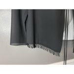 Vintage Cardigan Women's Size 16 Mesh Tasseled Sheer Back Fringed Lightweight Black Photo 3