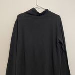 Lou & grey ANN TAYLOR LOFT Solid Black Drawstring Cowl Neck Pullover Sweatshirt Photo 11