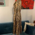ZARA  Tie Neck Animal Snake Print Midi Dress  Sz Small S EUC Photo 1