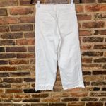 Uniqlo  White Wash Denim Wide Leg High Rise Raw Hem Cut-Off Jeans Women's Size 24 Photo 6