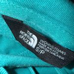 The North Face  Women’s Hoodie Sweater Sz Small Logo Print Cotton Blend Turquoise Photo 2
