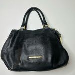 Steve Madden Women's Black Embossed Faux Leather Gold Accent Handbag Purse Photo 7