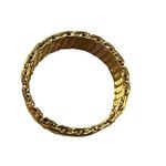 Gold Plated mesh ring Chain Weave design woven Size 9.5 NWOT Photo 1