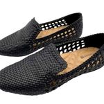 Birdies The Woven Starling Flat Loafer Black Faux Leather Smoking Slipper 7.5 Photo 0