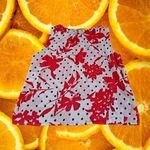 Nine West White with Red Plants and Block Dot Blouse XL Photo 3