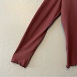 J.Jill  burgundy textured knit long sleeve shirt size large Photo 11