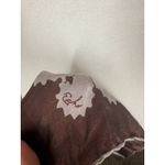 Vintage Echo Brown Square Scarf Womens One Size Bird and People Pattern Photo 3