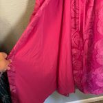 Hutch  x Anthropologie Ruffled‎ V Neck Leaf Wrap Maxi Dress Fuschia Small Party Photo 6