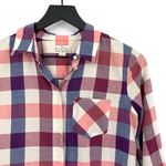 Madewell BROADWAY & BROOME Casual Long Sleeve Button Up Shirt Pink Purple Blue S Photo 1