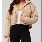 The Fifth Label Khaki Tan Neutral Cropped Puffer Coat Photo 0