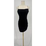 SER.O.YA Black Ruched Open Back Mini Dress Size Medium NWT Photo 2