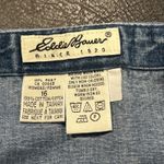 Eddie Bauer  Skirt Womens 16 Denim Maxi Blue Side Button Slit Modest Vintage Photo 1