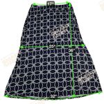 Talbots Jersey Pull On A-Line Maxi Skirt Navy/Baby Blue Geometric Print Size L Photo 2