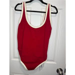 Reformation Joy one piece swimsuit in lipstick fior XL Photo 2
