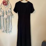 STAUD  Maya Front Tie Maxi Dress Black Size 2 Photo 0