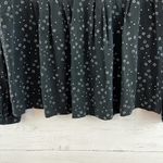 Free People  Black and White Dot Floral Print Peter Pan Top Size S Photo 3