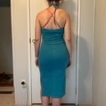 Old Navy  Teal Sleeveless Halter Dress Built in Bra No Pads Size Small Photo 7