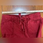 The Territory Ahead Women’s Linen-Cotton Roll-Up Pants - Red - Size 8 Photo 8