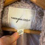 American Eagle NWOT  purple/gray long teddy jacket Photo 5