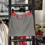 Isabel Marant Houndstooth Wool Mini Skirt With Red Zipper Trim Photo 4