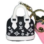 New 3D PVC Fashion Bag Keychain Charm Black Photo 1