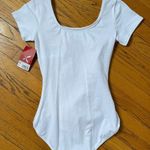 Capezio NWT Team Basics Short Sleeve Leotard in White Size Small Photo 3