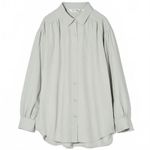 Uniqlo Linen Blend Oversized Shirt Button Up Green NWT Large Photo 3