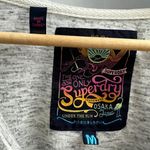 Superdry  MEDIUM Gray Osakaya Pink Glitter Graphic Tee Shirt T-Shirt Long Sleeve Photo 7