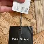 Parisian Peach Full Lace Long Sleeve V Neck Bodysuit Size 2 NWT Photo 4