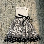Pulse  Black & White Floral Sundress Waist Ribbon Photo 0