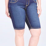 Torrid  Dark Wash Denim High Rise Bermuda Jean Shorts‎ Size 20 Photo 0