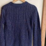 La Ligne Fuzzy Wuzzy V Neck Sweater Navy Blue Size XS Photo 10