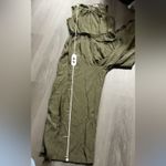 Calvin Klein Olive Green Sleeveless Wide Leg Tie Waist Cropped Jumpsuit Sz 10 Photo 12
