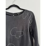 Madewell NWT  Satin Long Sleeve True Black Shift Mini Dress Women’s Size XS Photo 6