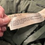 Massimo Dutti  Capri Paperbag Pants Womens 8 Olive Green Cotton Bellt Wide‎ Leg Photo 9