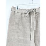 Eileen Fisher Natural Beige 100% Heavy Organic Linen Drawstring Midi Skirt XS Photo 4