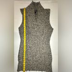 Athleta Tunic Sweater Women’s Size Medium Marbled Gray White Vest Lambswool Used Photo 4