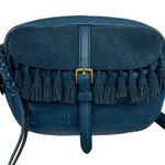 Fossil  Kendall Fringe Western Casual Boho Crossbody Blue Bag Photo 0