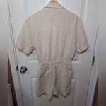 Hunter & Brown Linen Blend Romper Women's Small Beige Tan Photo 1