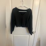 Urban Outfitters  Black Long Sleeve Crop Sweatshirt Size Small Photo 4