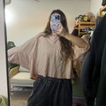 Aerie  Oversized Cotton Crop T Shirt Photo 1