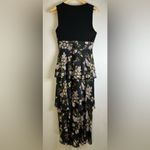 ALC Frank A.L.C “Hayley” tiered floral/black midi dress Women Sz 6 Tiered Silk Midi Dress Photo 6