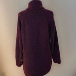 Michael Kors  Oversized, Chunky-Knit Turtleneck in Burgundy Photo 4