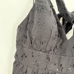 Oleg Cassini Halter Black Y2K beach Tie nack eyelet boho 90s 2000s dress 12 NWT Photo 6